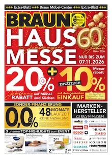 BRAUN Möbel-Center Prospekt HAUSMESSE mit 4 Seiten