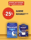 E.Leclerc Fontenay-le-Comté - Promo -25% sur la gamme Gamme Novanuit Promo -25% sur la gamme Gamme Novanuit à dans le catalogue E.Leclerc à Fontenay-le-Comté