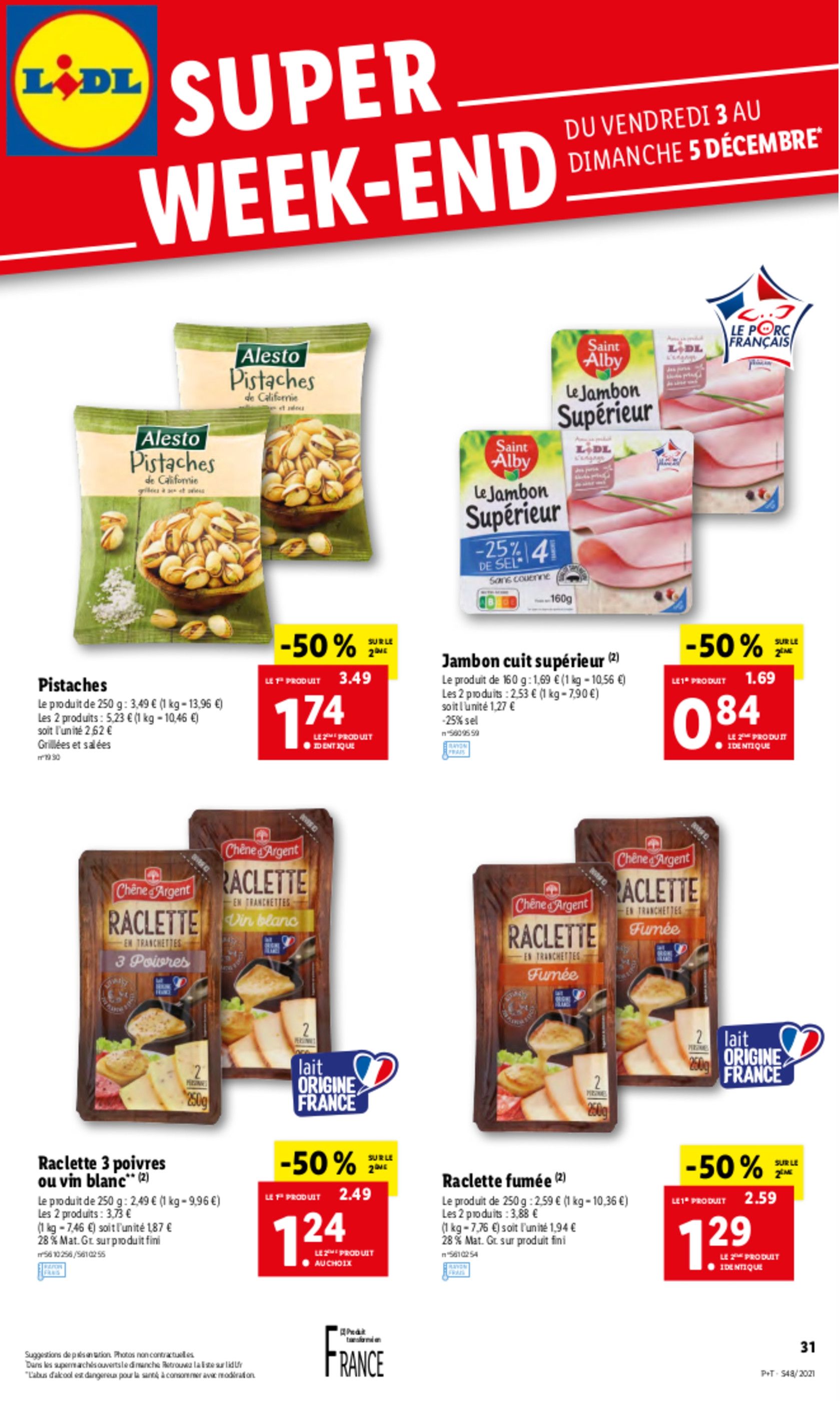 Catalogue Lidl à Ancenis, avec 1 page Prospectus Lidl à Ancenis, "Super week-end", 1 page, 01/12/2021 - 07/12/2021