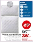 Promo Oreiller 60x60cm ou 45x70cm à 26,17 € dans le catalogue Super U à Le Cheylard