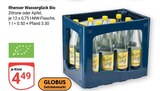 Wasserglück Bio Zitrone im Angebot bei GLOBUS in Bruchsal Wasserglück Bio Zitrone Angebote von Rhenser bei GLOBUS Bruchsal für 4,49 €
