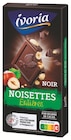 Tablette Chocolat Noir aux Noisettes Entières - IVORIA à 1,46 € dans le catalogue Intermarché Hyper