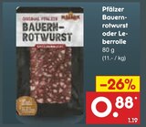 Aktuelles Pfälzer Bauernrotwurst Angebot bei Netto Marken-Discount in Hagen (Stadt der FernUniversität) ab 0,88 €
