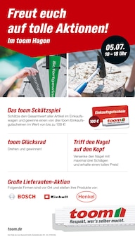 toom Baumarkt Hagen Prospekt der aktuellen Woche, gültig von 28.06.2025 bis 04.07.2025 Aktueller toom Baumarkt Hagen Prospekt "Respekt, wer's selber macht." mit 16 Seiten