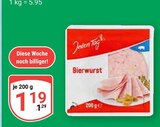 Bierwurst Angebote von Jeden Tag bei GLOBUS Salzgitter für 1,19 €