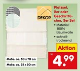 Platzset im Angebot bei Netto Marken-Discount in Langenfeld Platzset Angebote von DEKOR bei Netto Marken-Discount Langenfeld für 4,99 €