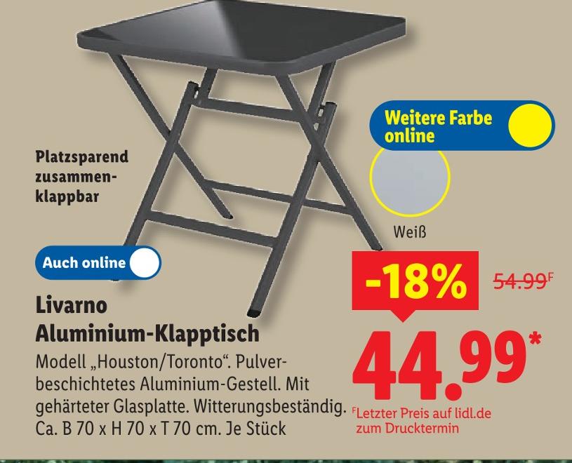 Aluminium-Klapptisch
