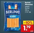 Würstchen Angebote von Berlinki bei Netto Marken-Discount Hürth für 1,79 €