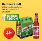 Weisse Angebote von Berliner Kindl bei Getränke Hoffmann Potsdam für 4,49 €