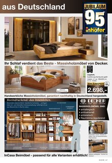 Bett im aktuellen Möbel Inhofer Prospekt (Ingolstadt) Bett im Möbel Inhofer Prospekt "95 JAHRE JUBILÄUM" mit 20 Seiten (Ingolstadt)