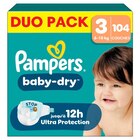 DUO PACK BABY DRY PAMPERS - PAMPERS - Auchan Hypermarché à Saint-Ouen DUO PACK BABY DRY PAMPERS - PAMPERS en promo chez Auchan Hypermarché Saint-Ouen à 19,79 €