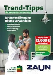 Zaun Baustoffe Prospekt für Bad Münstereifel mit 9 Seiten Zaun Baustoffe Prospekt für Bad Münstereifel: "Trend-Tipps für die energetische Sanierung", 9 Seiten, 17.10.2025 - 26.10.2025