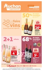 Promos Champagne Brut dans le catalogue "La foire aux vins" de Auchan Supermarché à la page 1