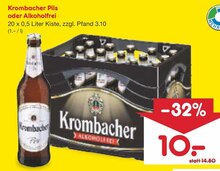 Pils oder Alkoholfreies Bier bei Netto Marken-Discount in Markranstädt Pils oder Alkoholfreies Bier im Angebot bei Netto Marken-Discount Markranstädt für 10,00 €