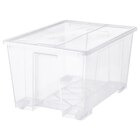 Box mit Deckel transparent 79x57x43 cm/130 l von SAMLA im aktuellen IKEA Prospekt