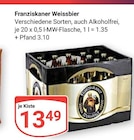 Weissbier im Angebot bei GLOBUS in Trier Weissbier Angebote von Franziskaner bei GLOBUS Trier für 13,49 €