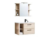 Brico Dépôt Saint-Étienne - Promo Ensemble meuble niche persienne + vasque + miroir "SLAT" Promo Ensemble meuble niche persienne + vasque + miroir "SLAT" à 179,00 € dans le catalogue Brico Dépôt à Saint-Étienne