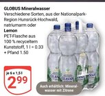 Aktuelles Mineralwasser oder Lemon Angebot bei GLOBUS in Duisburg ab 2,99 €