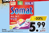 Geschirrspültabs ALL IN 1 Angebote von Somat bei Mäc-Geiz Hannover für 5,99 €