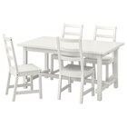 Tisch und 4 Stühle weiß/weiß im IKEA Prospekt Tisch und 4 Stühle weiß/weiß von NORDVIKEN / NORDVIKEN im aktuellen IKEA Prospekt für 788,96 €