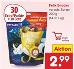 Aktuelle Felix Katzenfutter Angebote bei Netto Marken-Discount in Duisburg Aktuelles Snacks Angebot bei Netto Marken-Discount in Duisburg ab 2,99 €