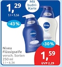 Flüssigseife von Nivea im aktuellen budni Prospekt