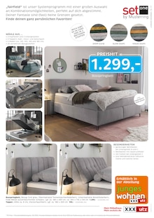 Boxspringbett im aktuellen XXXLutz Möbelhäuser Prospekt (Duisburg) Boxspringbett im XXXLutz Möbelhäuser Prospekt "junges wohnen." mit 20 Seiten (Duisburg)