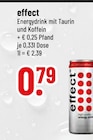 Trinkgut Brannenburg - effect Energydrink mit Taurin und Koffein Angebot im Prospekt effect Energydrink mit Taurin und Koffein bei Trinkgut im Brannenburg Prospekt für 0,79 €