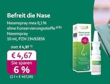 mea - meine apotheke - Nasenspray mea 0,1% Angebot im Prospekt Nasenspray mea 0,1% bei mea - meine apotheke im Prospekt "" für 4,67 €