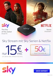 Sky Prospekt für Berlin: "Sky Stream mit Sky Serien & Netflix", 4 Seiten, 01.11.2024 - 18.11.2024