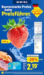 Lidl Erdbeeren im Prospekt 