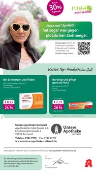 Aktueller mea - meine apotheke Prospekt "Unsere Juli-Angebote" Seite 1 von 4 Seiten