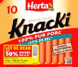 KNACKI L'ORIGINAL SAUCISSE HERTA - HERTA - Auchan Supermarché à Courbevoie KNACKI L'ORIGINAL SAUCISSE HERTA - HERTA en promo chez Auchan Supermarché Courbevoie à 2,99 €