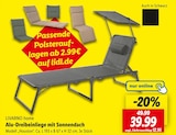 Alu-Dreibeinliege mit Sonnendach Angebote von LIVARNO home bei Lidl Bamberg für 39,99 €