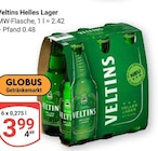 Aktuelle Veltins Angebote bei GLOBUS in Pirmasens Aktuelles Veltins Helles Lager Angebot bei GLOBUS in Pirmasens ab 3,99 €