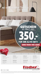 Gutscheine im Polstermöbel Fischer Prospekt "BOXSPRING SPEZIAL" auf Seite 21
