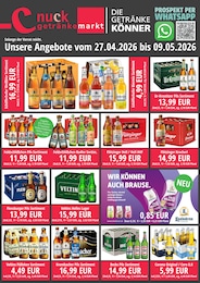 Nuck Getränke Prospekt für Radebeul: "DIE GETRÄNKEKÖNNER", 2 Seiten, 27.04.2026 - 09.05.2026