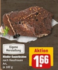 Rinder-Sauerbraten im Angebot bei REWE in Düsseldorf Rinder-Sauerbraten Angebote bei REWE Düsseldorf für 1,66 €