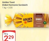 Dinkel Harmonie Sandwich von Golden Toast für 2,29 € bei GLOBUS im Angebot Dinkel Harmonie Sandwich von Golden Toast im aktuellen GLOBUS Prospekt