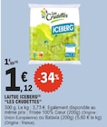Laitue Iceberg - LES CRUDETTES à 1,12 € dans le catalogue E.Leclerc
