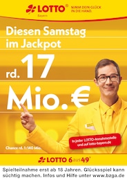 LOTTO Bayern Prospekt für Schongau: "Diesen Samstag im Jackpot rund 17 Mio. €", 1 Seite, 07.11.2024 - 09.11.2024