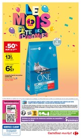 Purina One Angebote im Prospekt "Le mois fête des économies" von Carrefour Market auf Seite 18