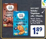 Schoko-Tröpfchen Vollmilch im ALDI SÜD Prospekt Schoko-Tröpfchen Vollmilch von Back Family im aktuellen ALDI SÜD Prospekt für 1,89 €