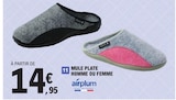 Mule Plate Homme ou Femme - airplum en promo chez E.Leclerc Le Havre à 14,95 €