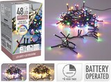 Guirlande 48 LED blanc chaud et multicolore dans le catalogue Maxi Bazar