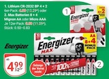 Lithium CR-2032 BP 4 + 2 bei GLOBUS im Montabaur Prospekt für 4,99 €