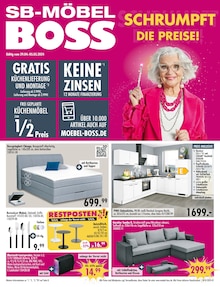 Küchenmöbel im SB Möbel Boss Prospekt "SCHRUMPFT DIE PREISE!" mit 12 Seiten (Koblenz)