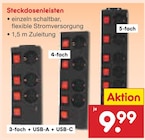 Steckdosenleisten im Netto Marken-Discount Prospekt Steckdosenleisten von im aktuellen Netto Marken-Discount Prospekt für 9,99 €