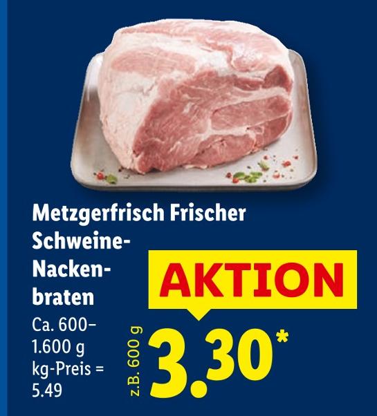 Metzgerfrisch Frischer Schweine-Nackenbraten