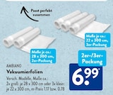 Vakuumierfolien im Angebot bei ALDI SÜD in Aachen Vakuumierfolien Angebote von AMBIANO bei ALDI SÜD Aachen für 6,99 €